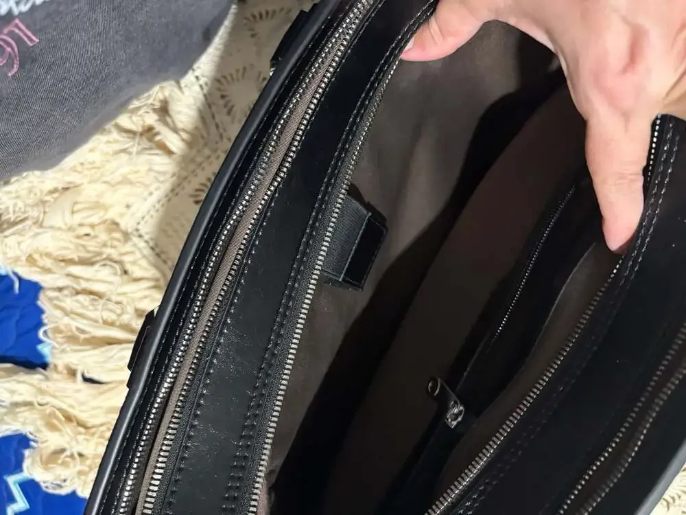 BOSTANTEN Women's Leather Laptop Briefcase Business Messenger Bag